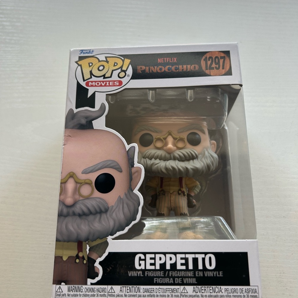 NIB- Funko Pop! Pinocchio Geppetto Vinyl Figure #1297. Funko Pop - Brown and Tan